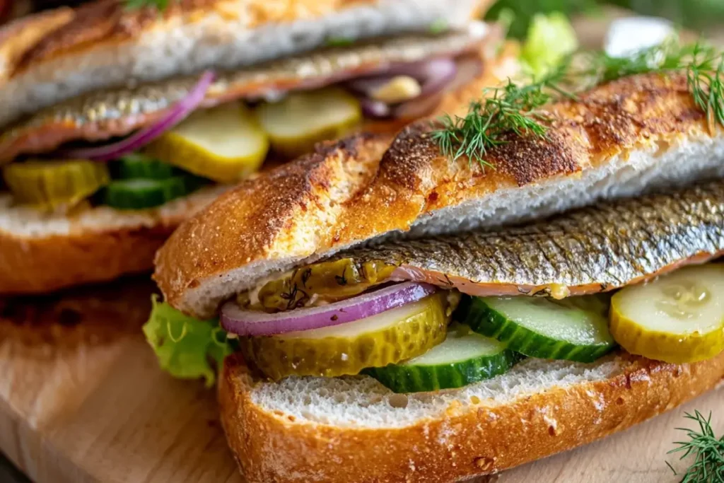 Matjesbrötchen Recipe sandwich