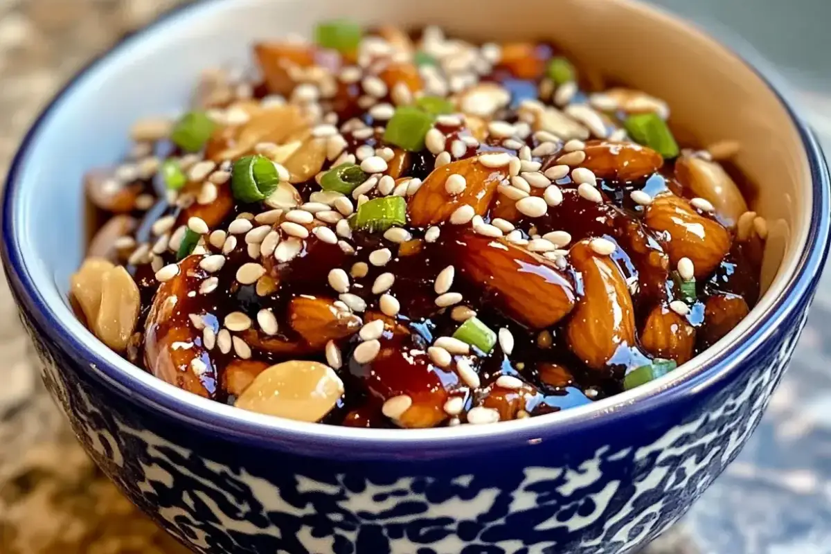 Chopped Almonds with Asian Sauce