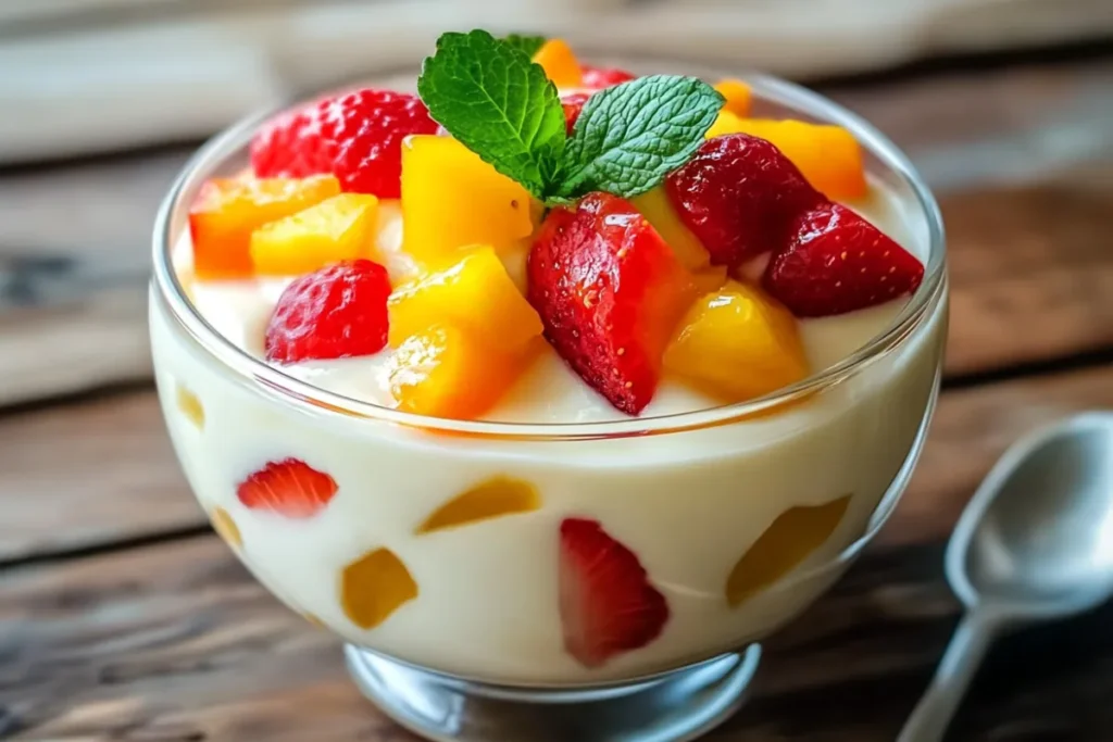 nata fruit pudding recipe