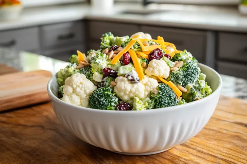 Broccoli and Cauliflower Salad
