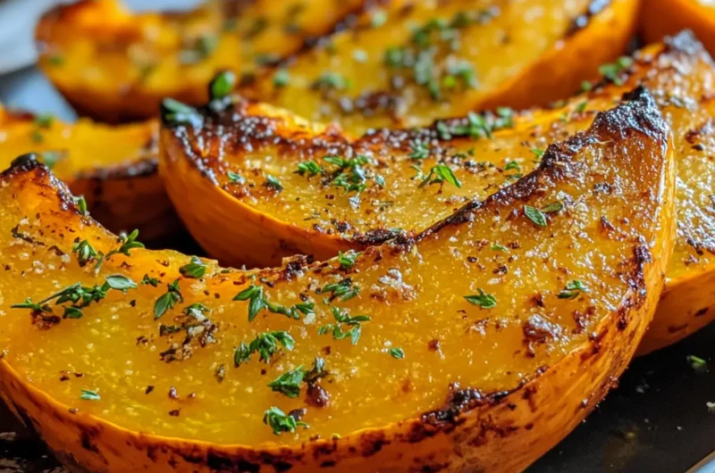 Roasted Koginut Squash with Maple and Herbs