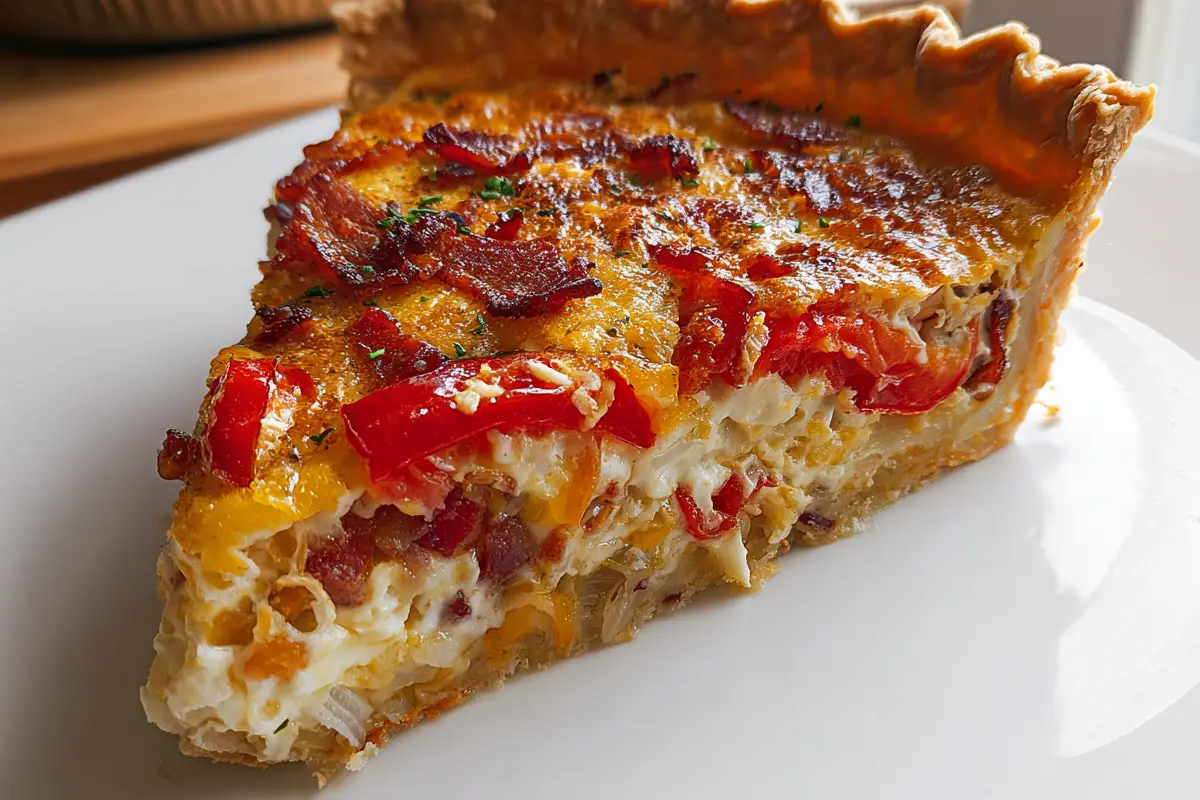 Bacon Onion Tomato Pie