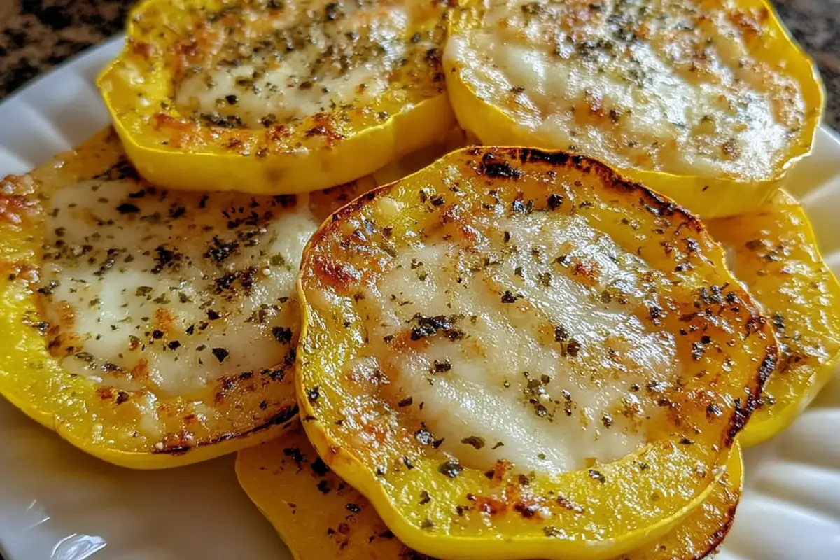 Simple Roasted Squash with Parmesan - Squash cut thinly. Sprinkle salt, pepper, parmesan cheese on top