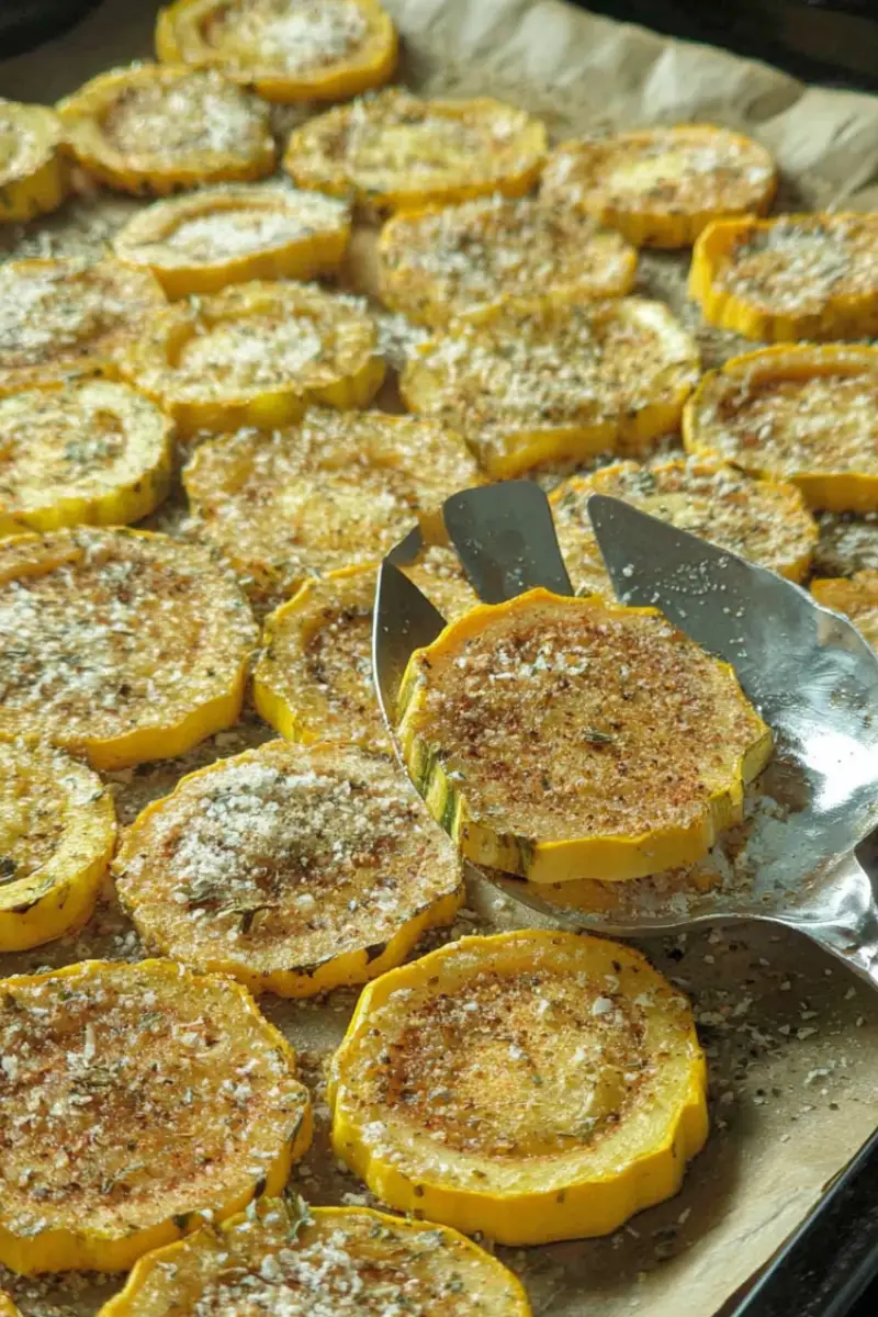 Simple Roasted Squash with Parmesan