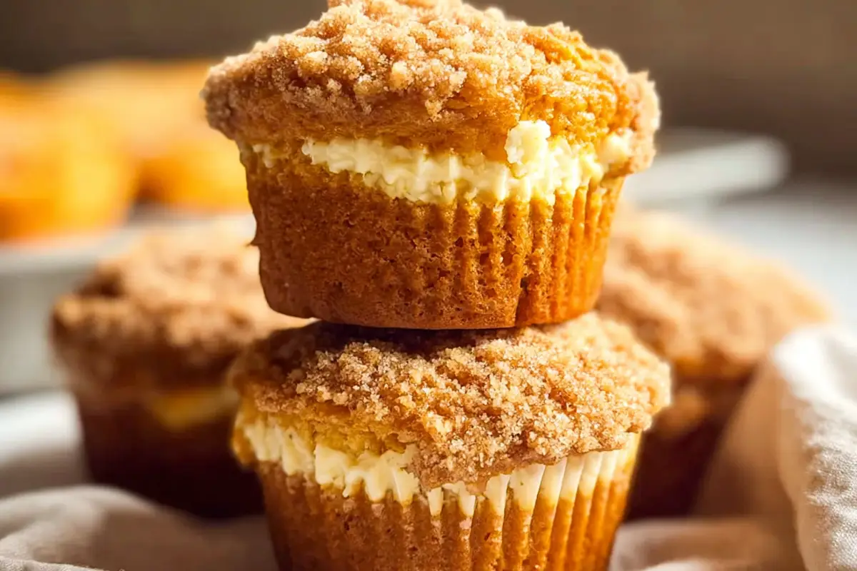 Pumpkin Cheesecake Muffins
