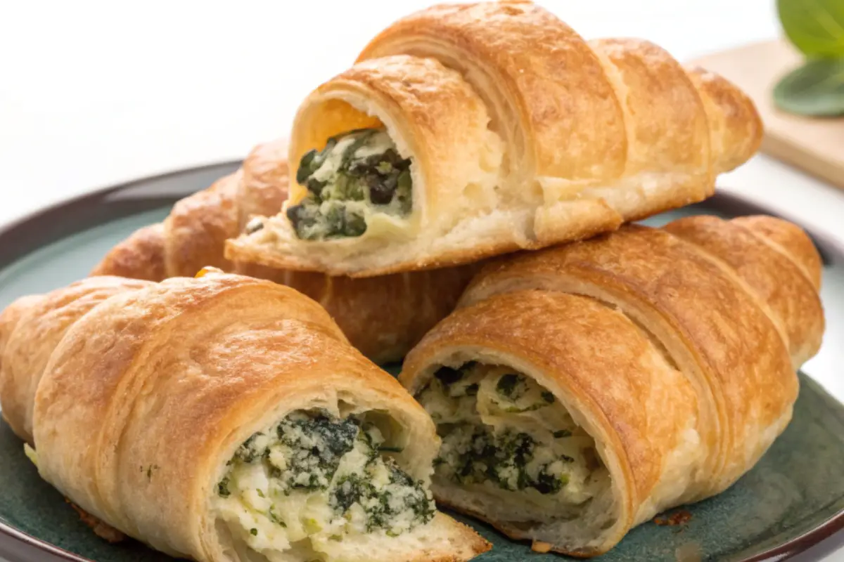 Spinach Artichoke Stuffed Croissants