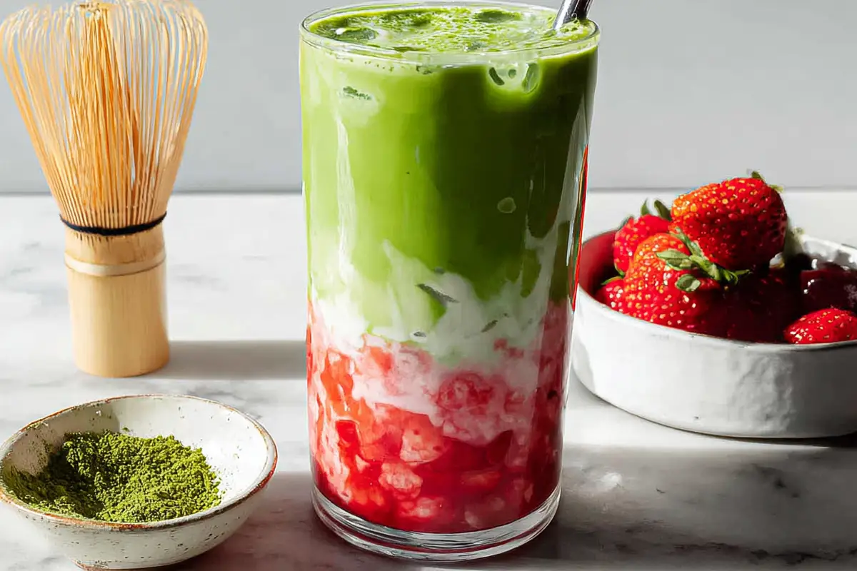 Strawberry Matcha Latte