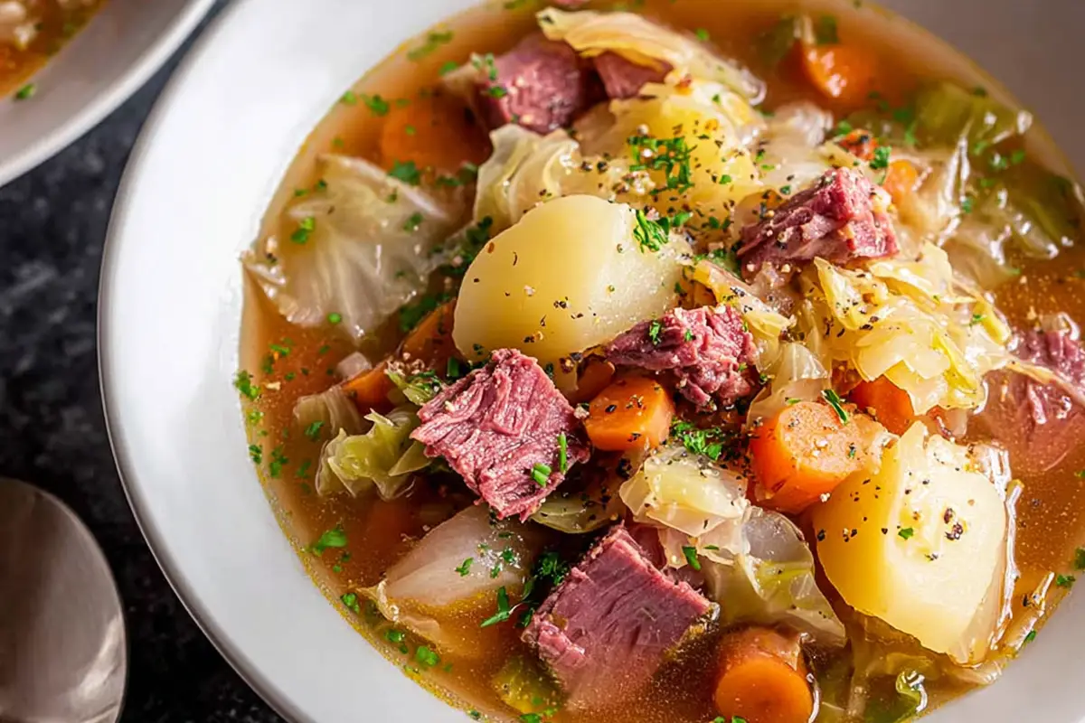 Corned Beef and Cabbage Soup