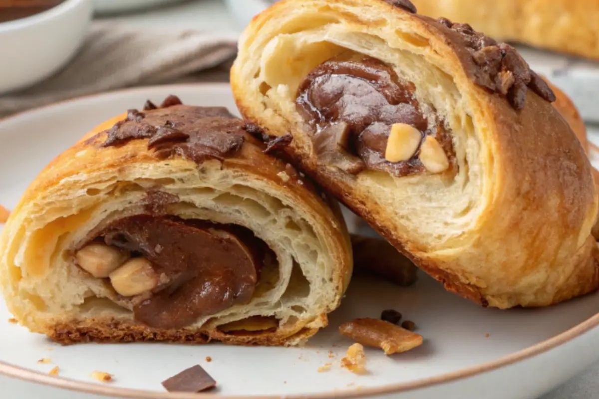 Nutella Stuffed Croissants