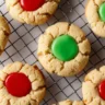Thumbprint Cookies With Green Icing