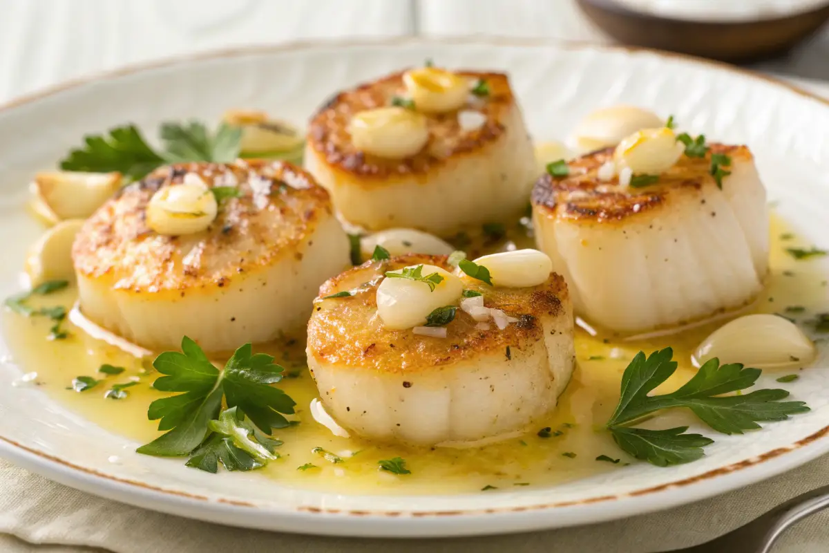 Garlic butter scallops