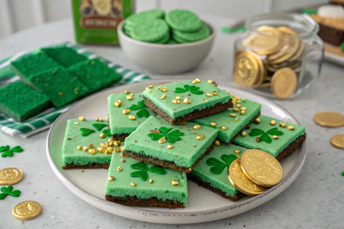 ST Patricks Day Cookie Bars