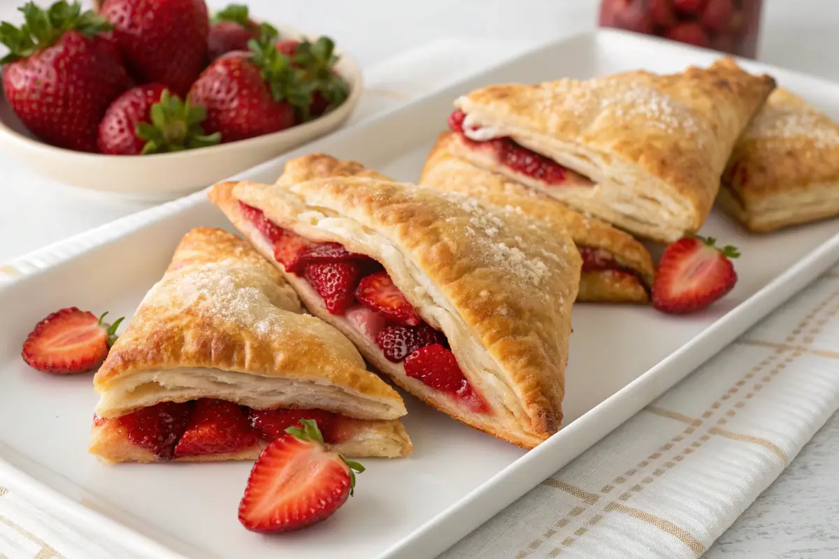 Strawberry Puff Pastry Turnovers