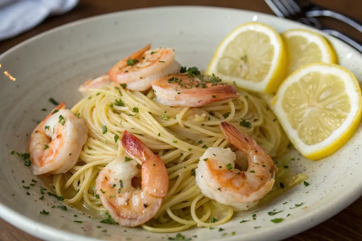 Angel Hair Pasta With Shrimp And Lemon