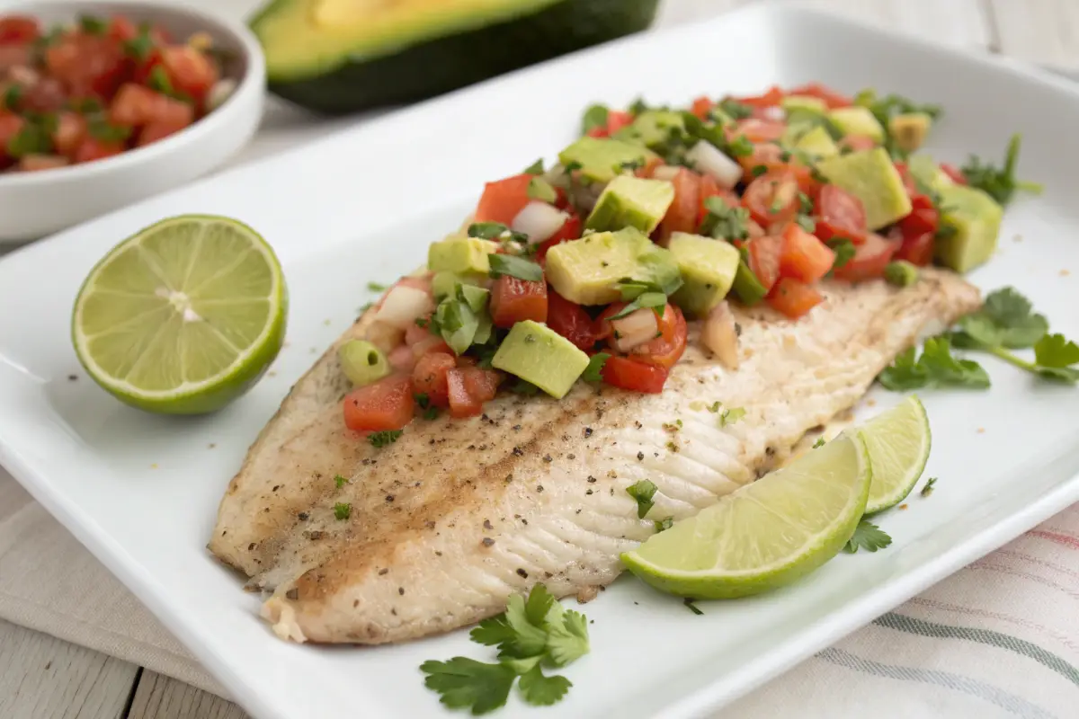 Baked Tilapia with Avocado Salsa