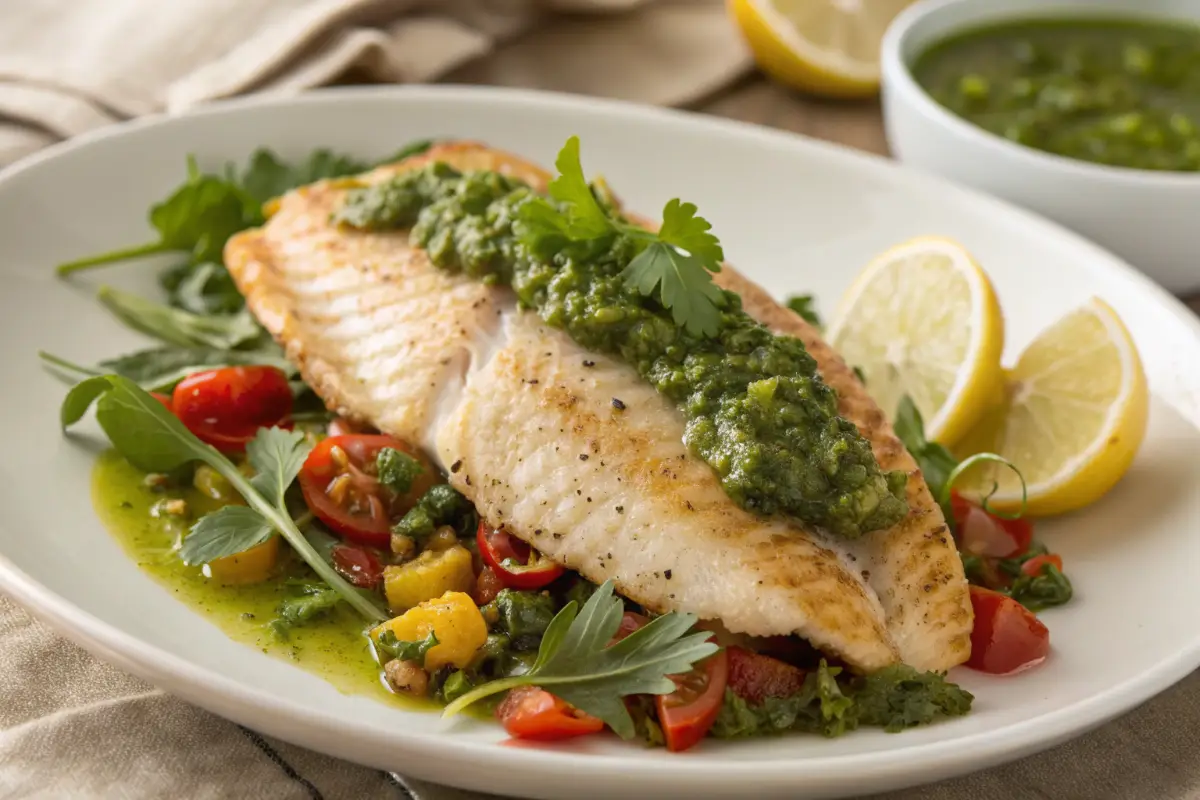 Baked Tilapia With Salsa Verde