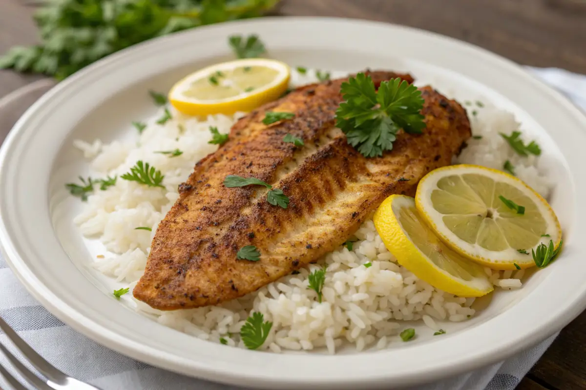 Cajun Baked Tilapia with Rice