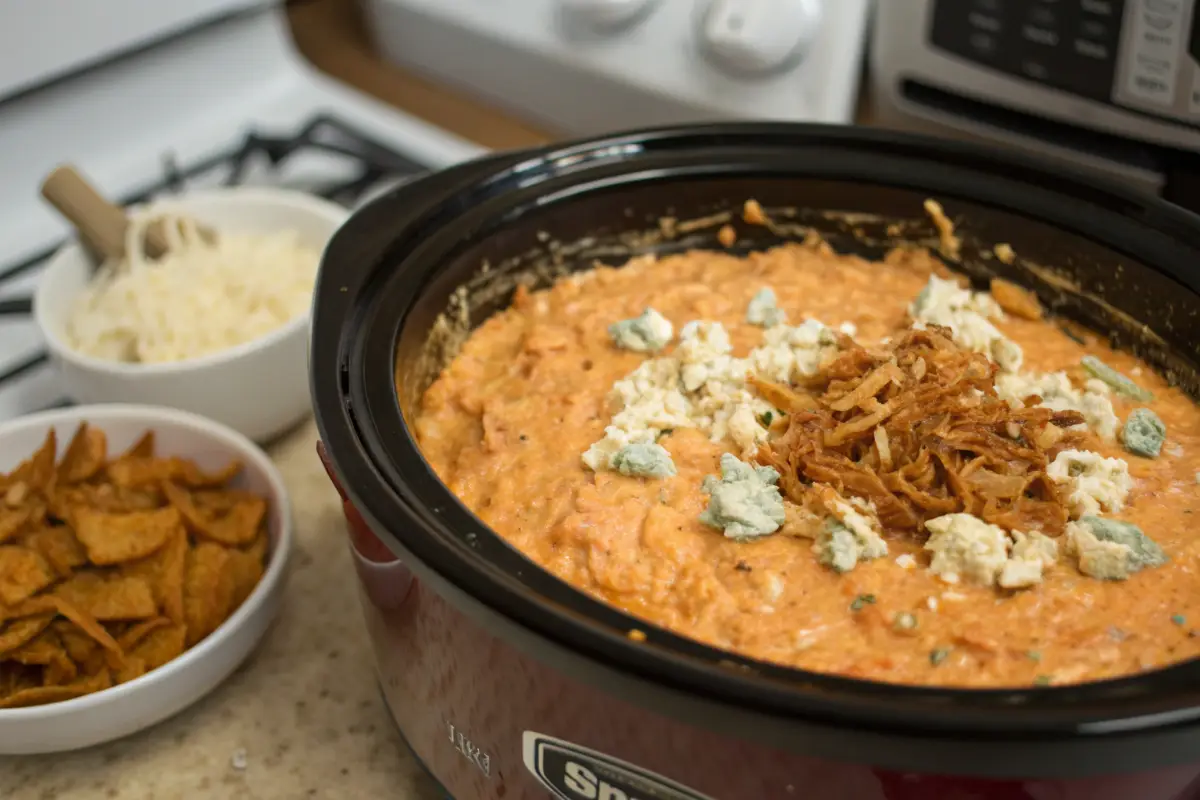 Crockpot Buffalo Chicken Dip