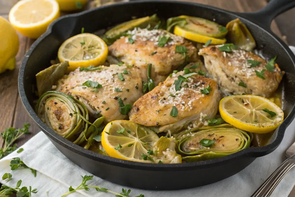 Lemon Artichoke Chicken Skillet