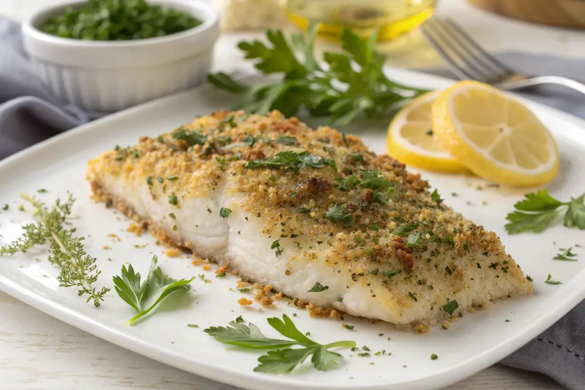 Parmesan Herb-Crusted Baked Tilapia