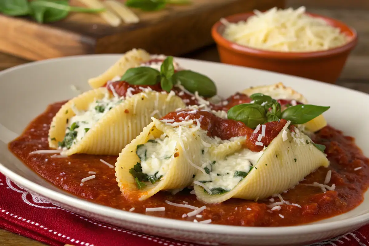 Ricotta Stuffed Shells with Marinara
