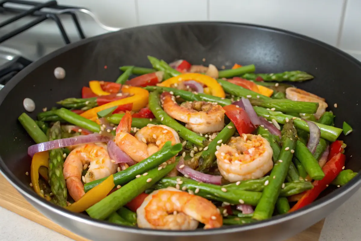 Shrimp And Asparagus Stir Fry