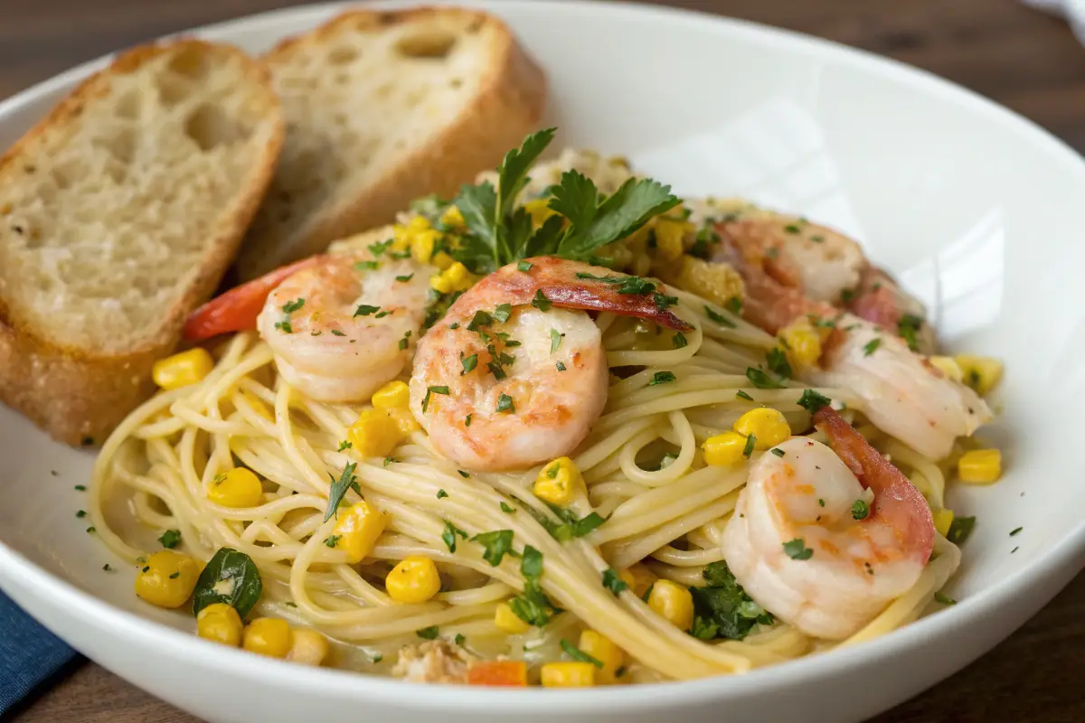 Shrimp And Corn Pasta