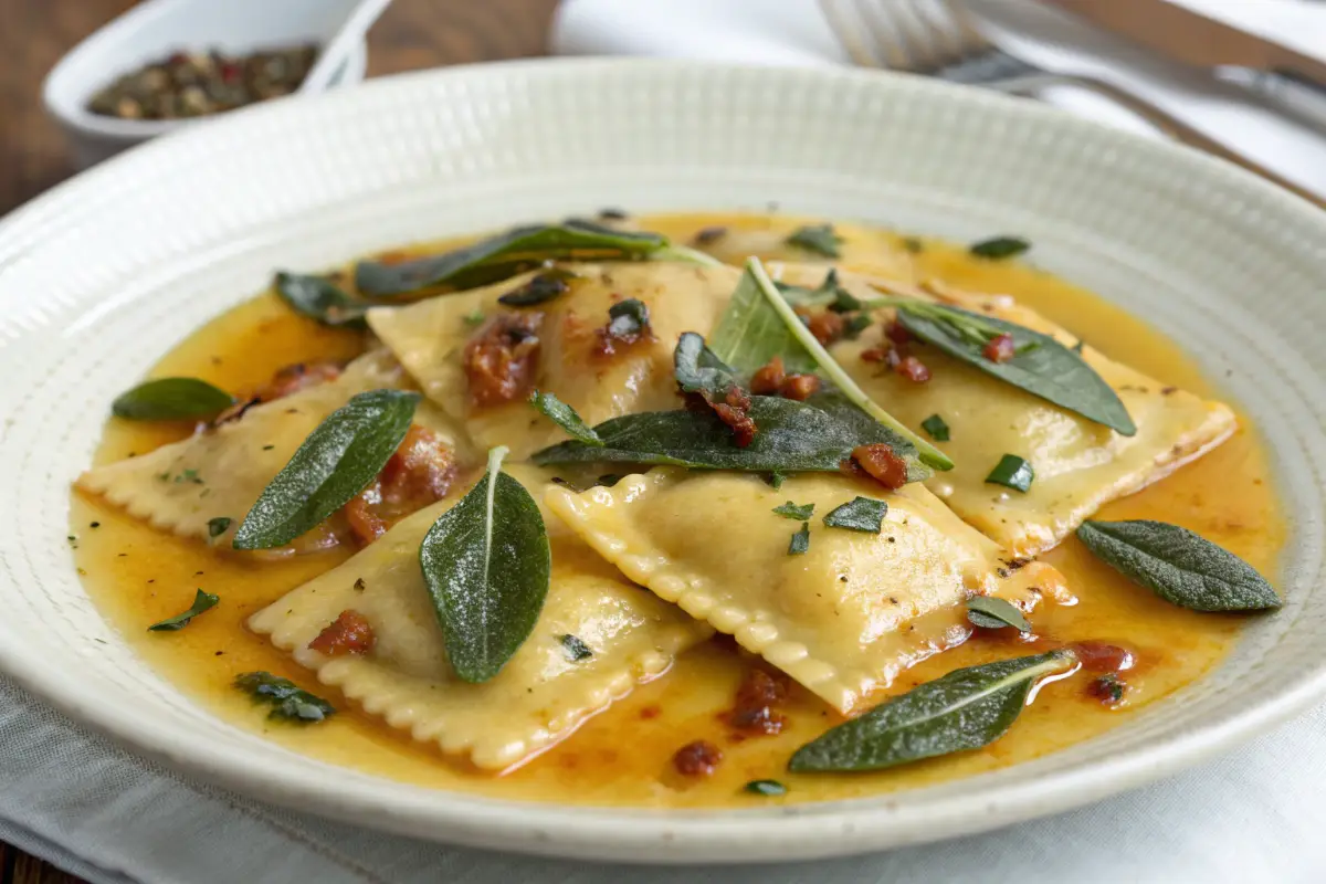 Spring Ravioli with Brown Butter and Sage