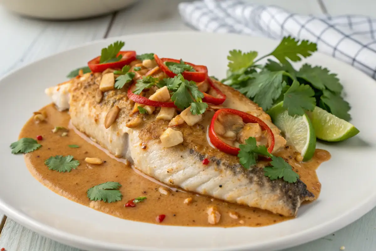 Thai Peanut Baked Tilapia