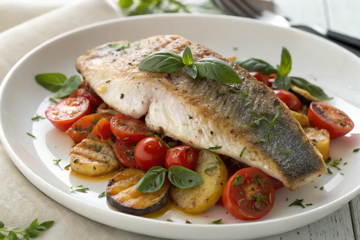 Tomato Basil Baked Tilapia