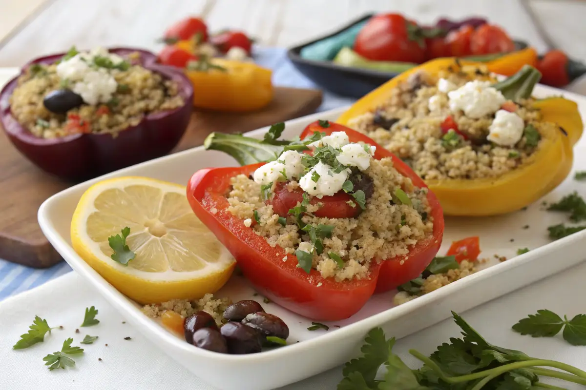 Stuffed Bell Peppers With Quinoa And Feta