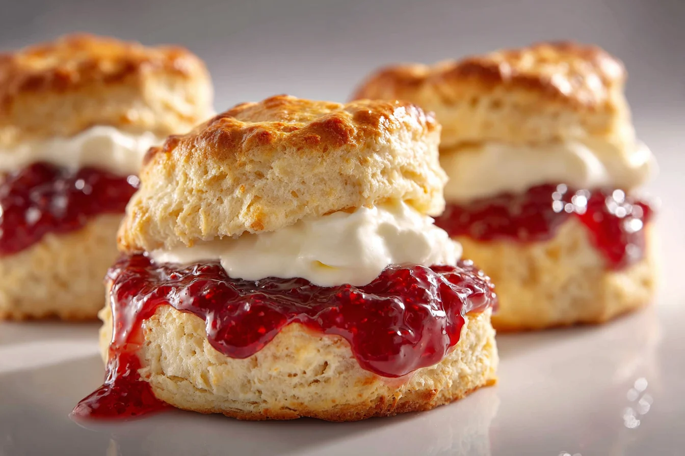 Classic Scones with Clotted Cream and Jam