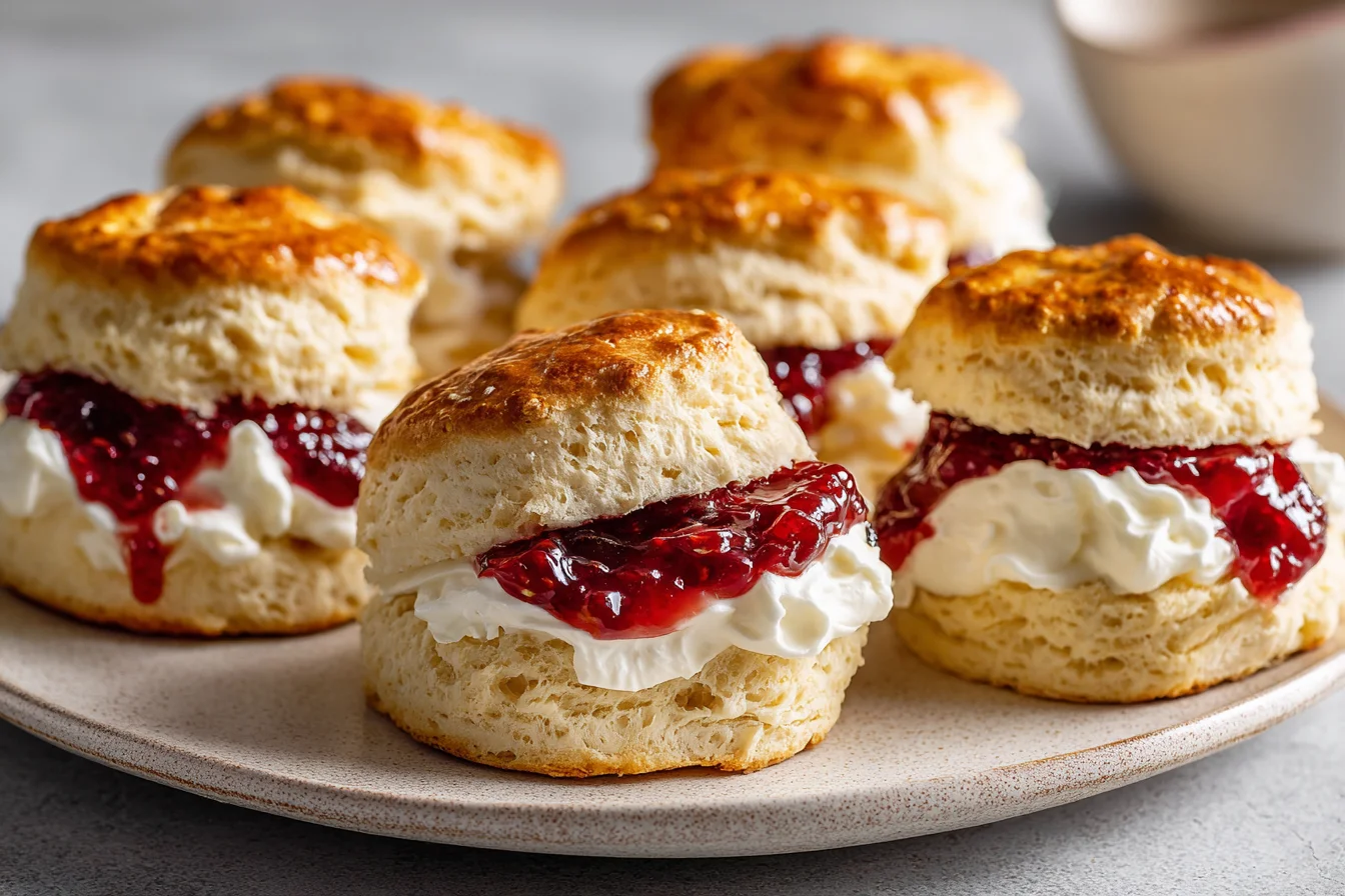 Classic Scones with Clotted Cream and Jam