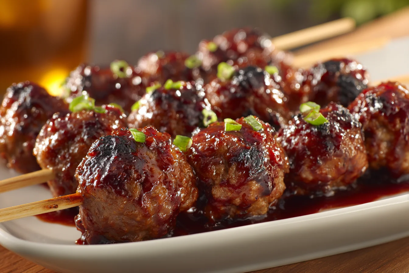 BBQ Meatball Skewers