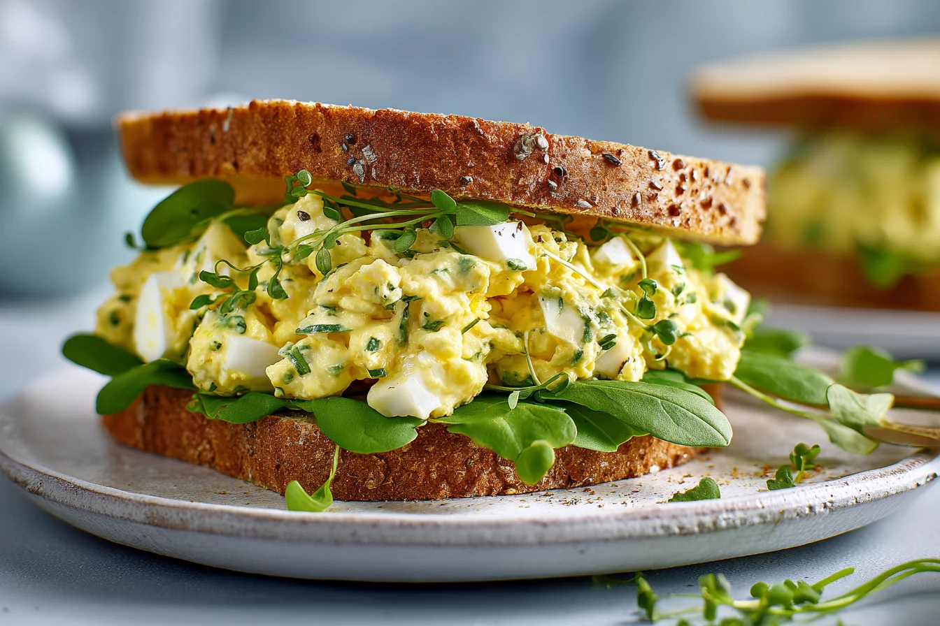 Egg Salad and Watercress Finger Sandwiches