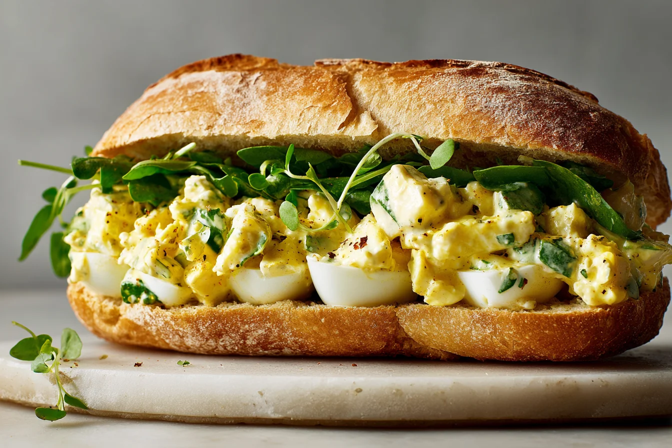 Egg Salad and Watercress Finger Sandwiches