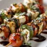 Caprese Skewers with Balsamic Glaze