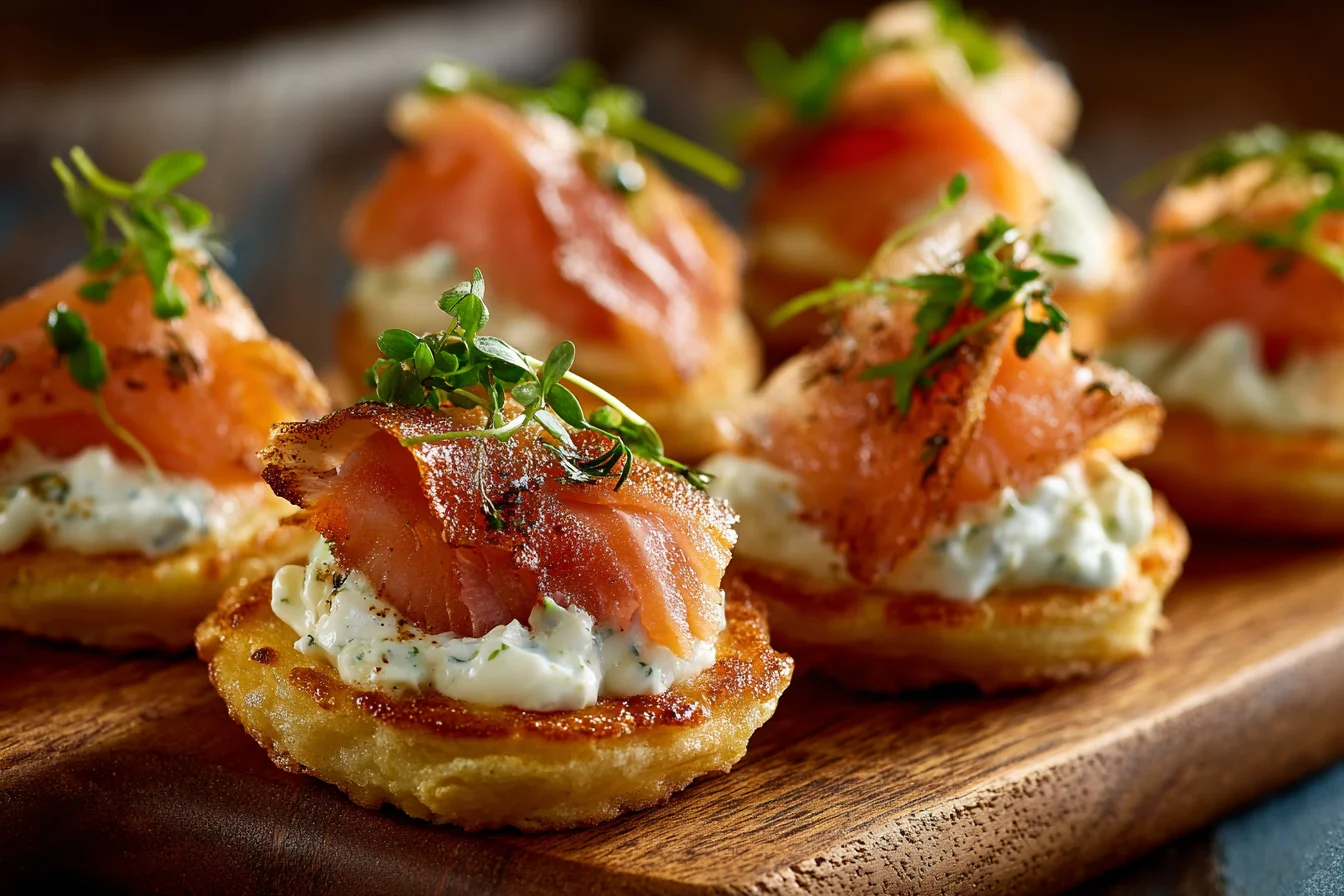 Smoked Salmon Blini Bites
