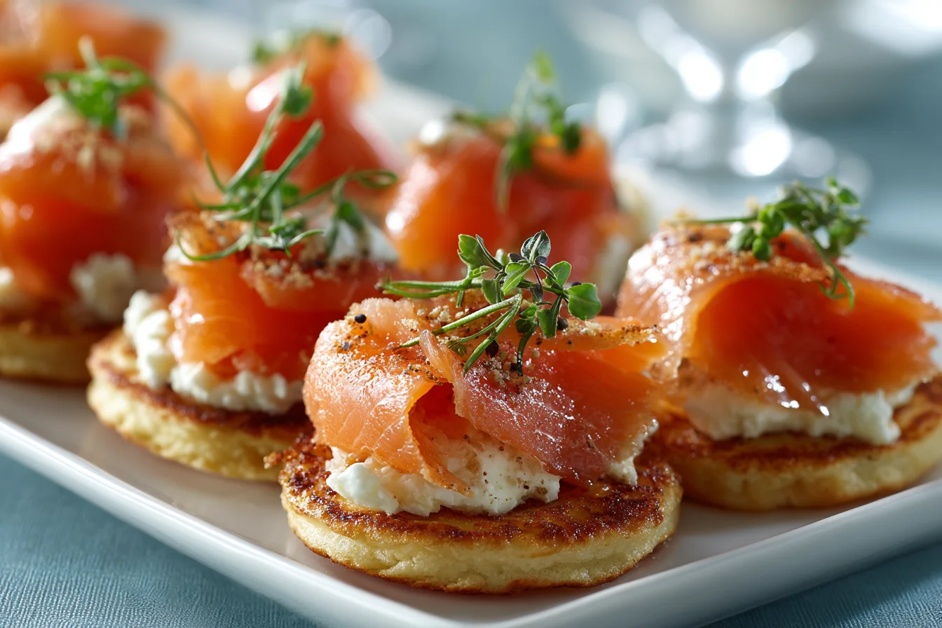 Smoked Salmon Blini Bites
