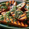 grilled sweet potatoes with chimichurri