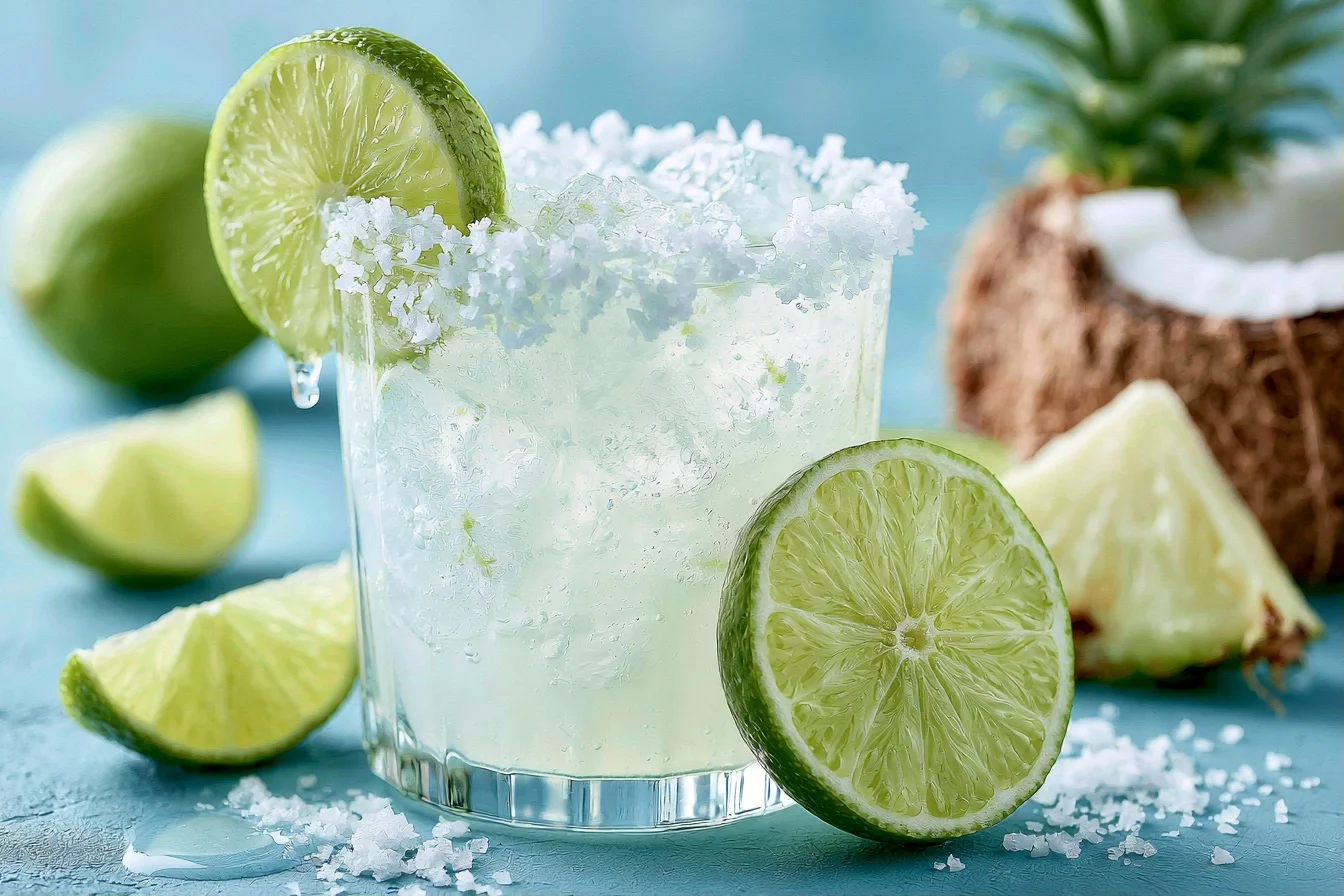 Coconut Water Electrolyte Drink with Lime and Sea Salt