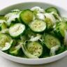 quick pickled cucumbers and onions