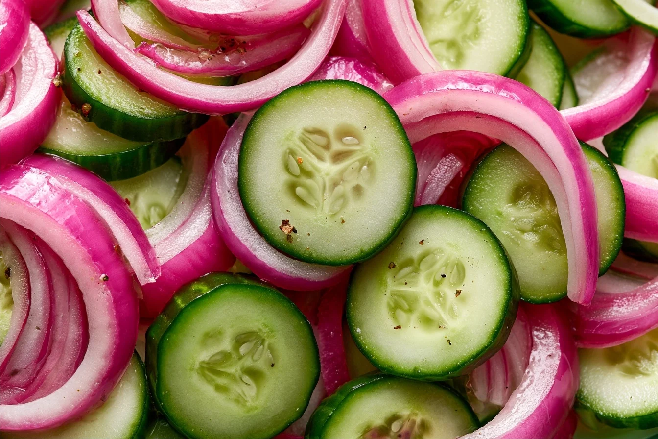 Quick Pickled Cucumbers and Onions