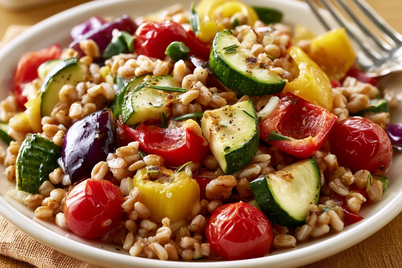 Farro Salad With Roasted Vegetables