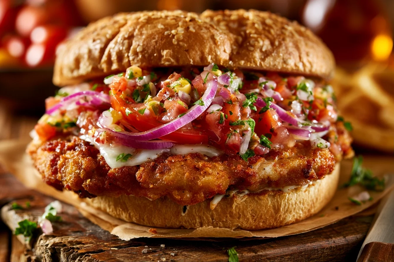 chicken milanesa sandwich