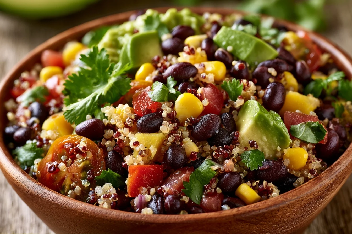 black bean quinoa bowl