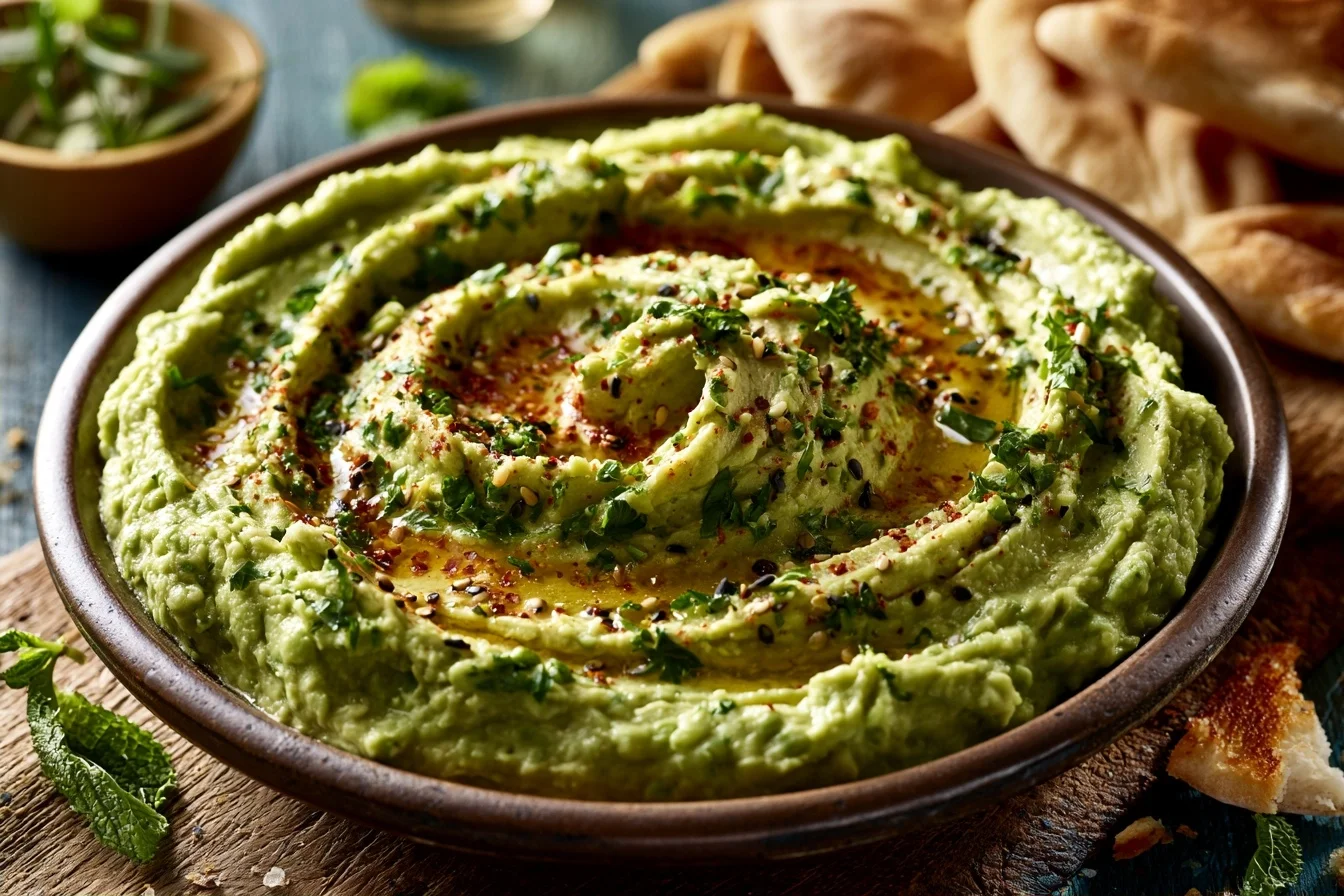 Creamy Green Edamame Hummus