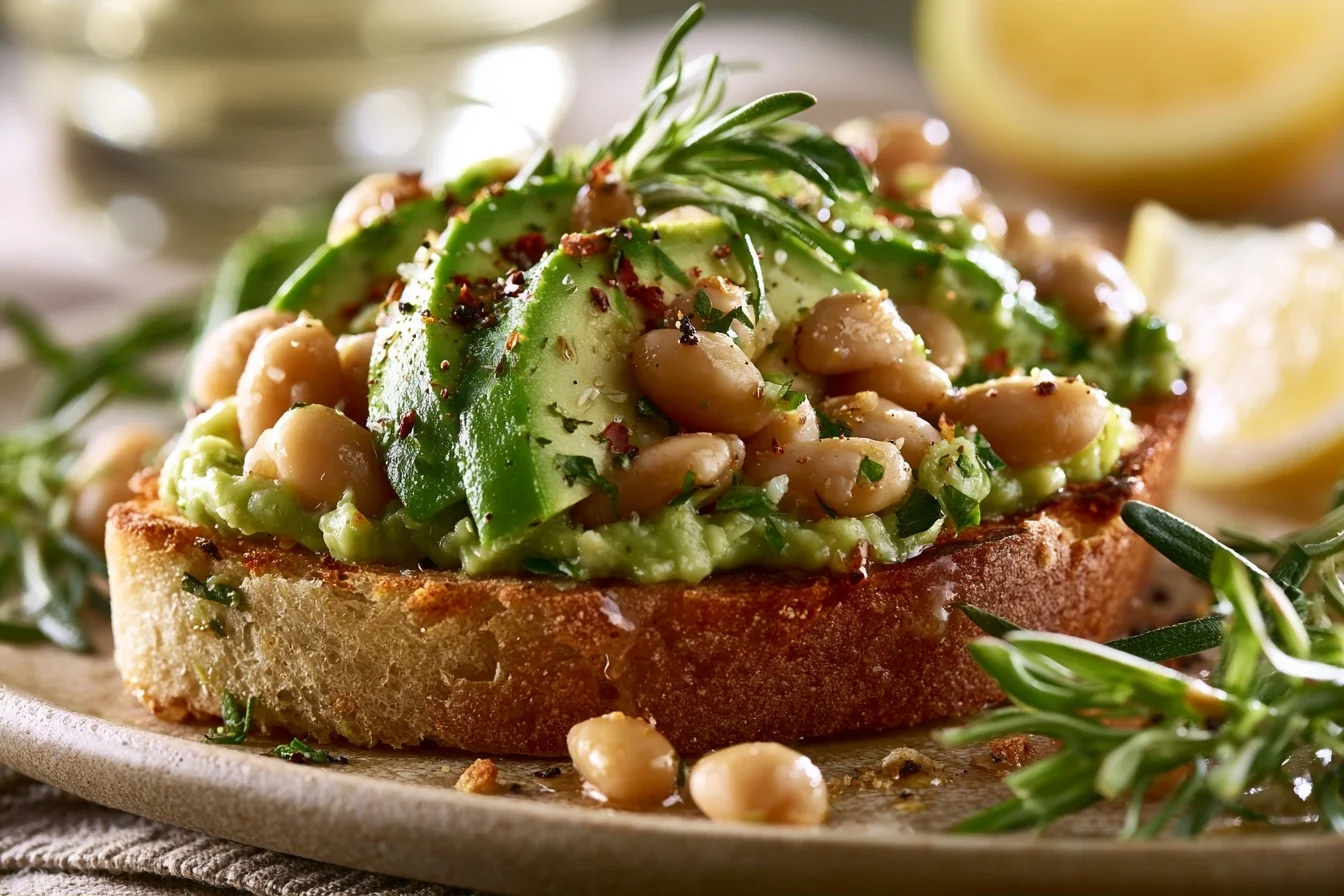Avocado White Bean Toast